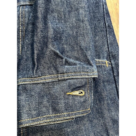 Vintage Levi's Orange Tab Long Split Tail Dark Denim Chore Jacket Men's Size M - Picture 12 of 15